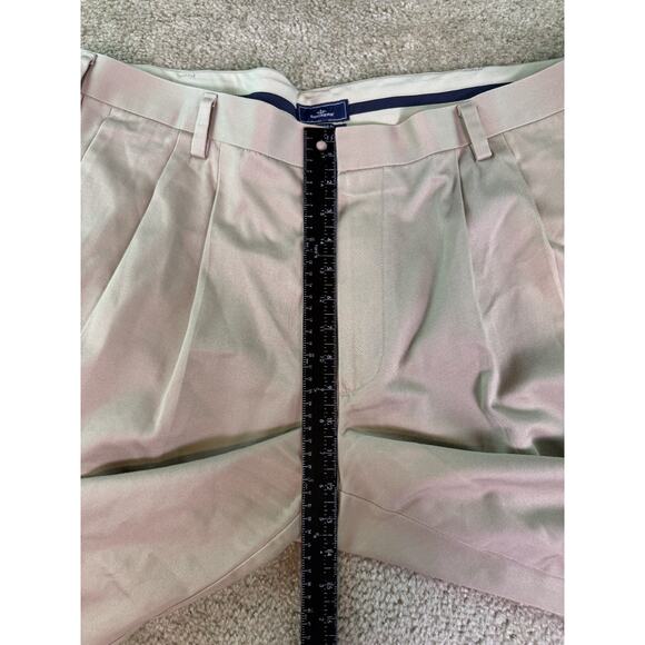 Dockers Pants Mens 40x32 Beige Khaki Classic Fit Slacks Trousers Pleated D522 - Picture 10 of 14